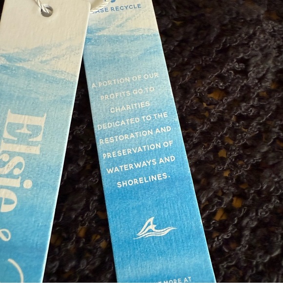 Elsie and Zoey Black Open Knit Sweater coastal boho Cottagecore OS - Picture 12 of 12